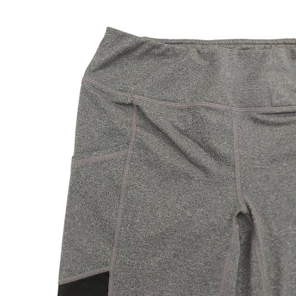 Reebok Capri Leggings Womens Size Medium Breathable Workout Running Gray - Picture 5 of 9
